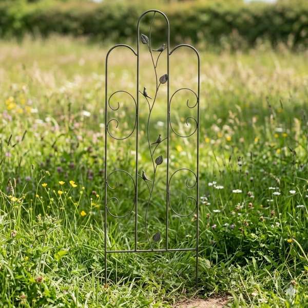 Wunderschönes Gerades Rankgitter Mailand ca. 118 cm   hoch aus Metall